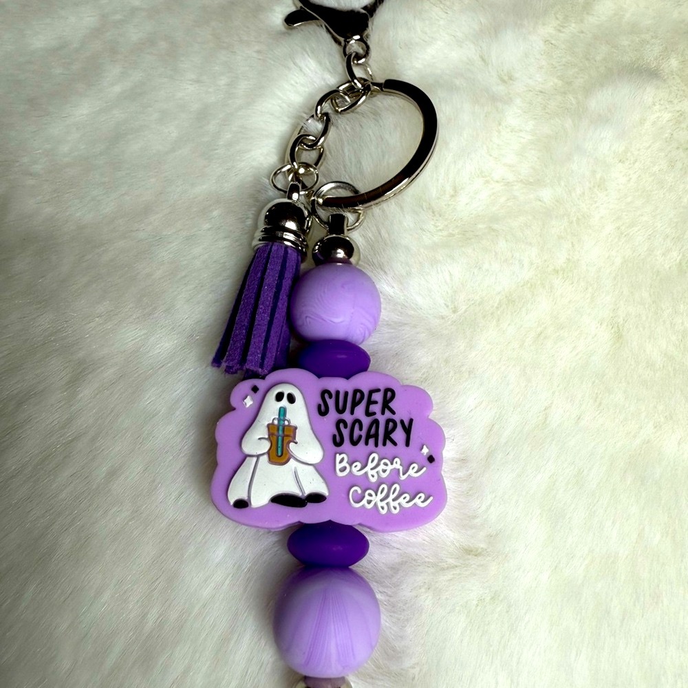 Purple Ghost Keychain